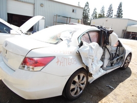 2008 HONDA ACCORD EX-L 4DR WHITE 2.4L AT A17603